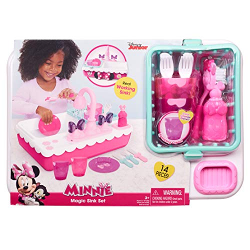 Minnie's Happy Helpers Magic Sink Set, Pretend Play Working Sink, Kids Toys for Ages 3 Up by Just Play
