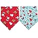 KZHAREEN 2 Pack Christmas Dog Bandana Reversible Triangle Bibs Scarf Accessories for Dogs Cats Pets Animals