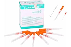 KingWei Piercing Needles,50PCS 14G IV Catheter Needles 14 Gauge Disposable Stainless Steel Hollow Body Piercing Needles for Ear Nose Belly Navel Nipple Piercing(14G)