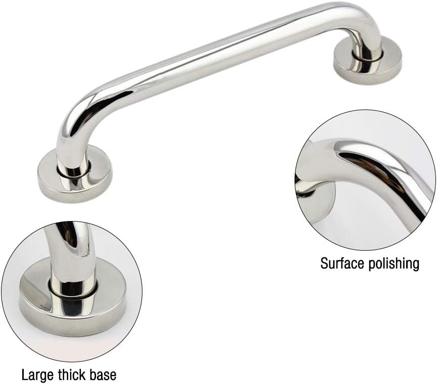 Gobesty Stainless Steel Grab Bar, 2 pcs Steel Safety Support Rail