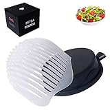 Salad Cutter Bowl by MiTBA – Your Favorite Vegetables & Fruits Chopped in Just 60 Seconds! Cutting board + Strainer in One Product, This Chopper Will Make You Eat Healthy Food! 150% Size, B&T Color
