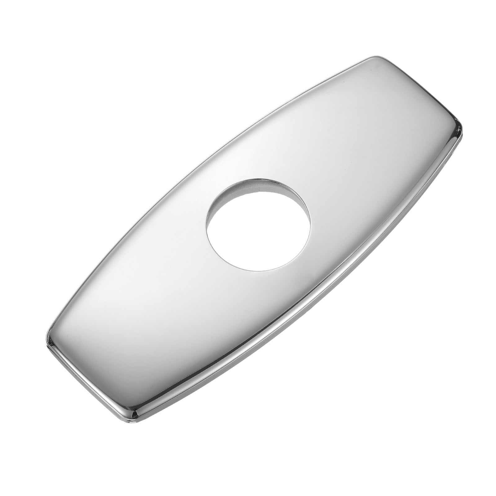 uxcell 6 Inch Hole Cover Deck Plate Escutcheon, Stainless Steel Sink Cover Plate for Bathroom or Kitchen Sink Faucet, Round Silver