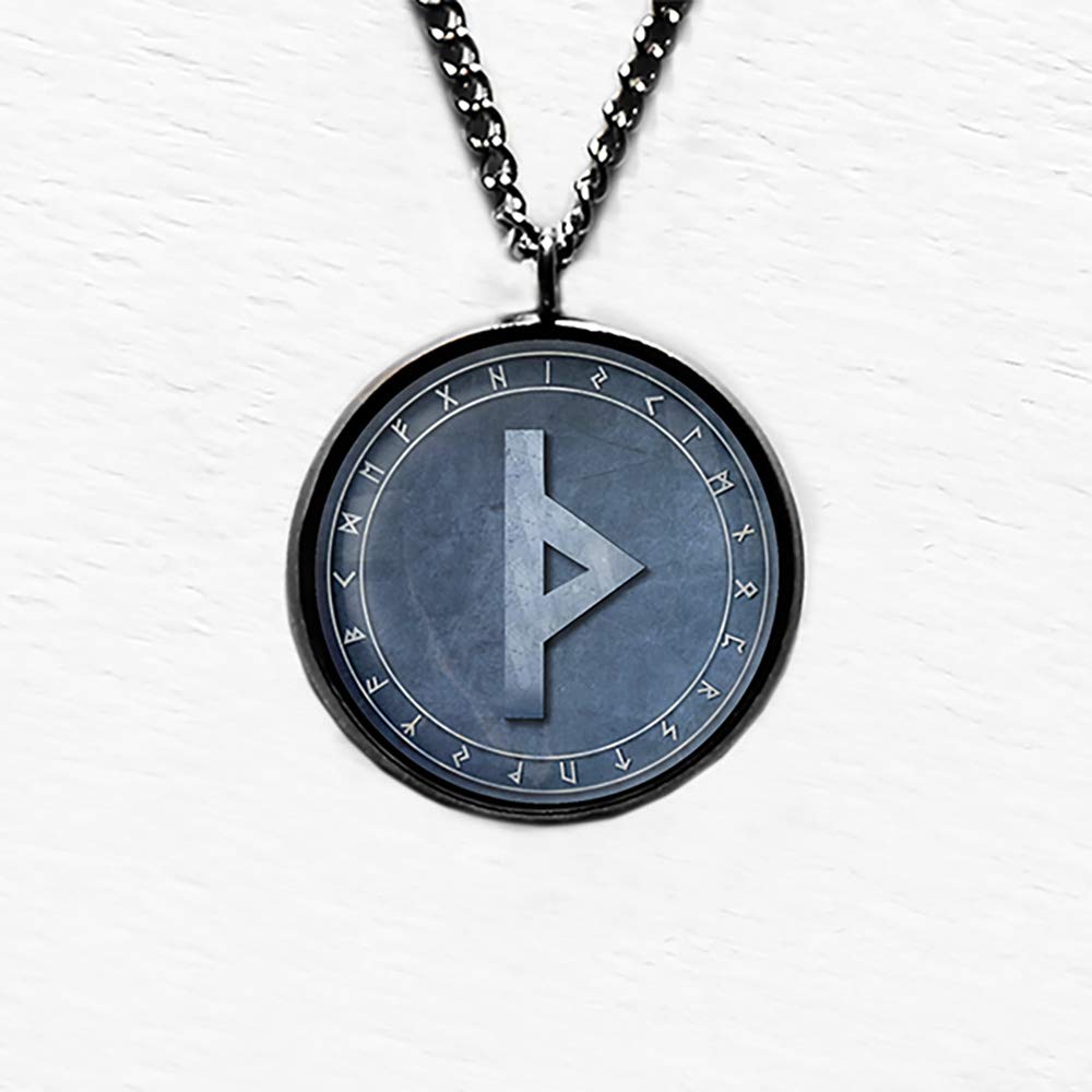 Amazon Com Viking Runes Elder Futhark Rune Circle Th Thurisaz Thor Pendant Necklace Handmade