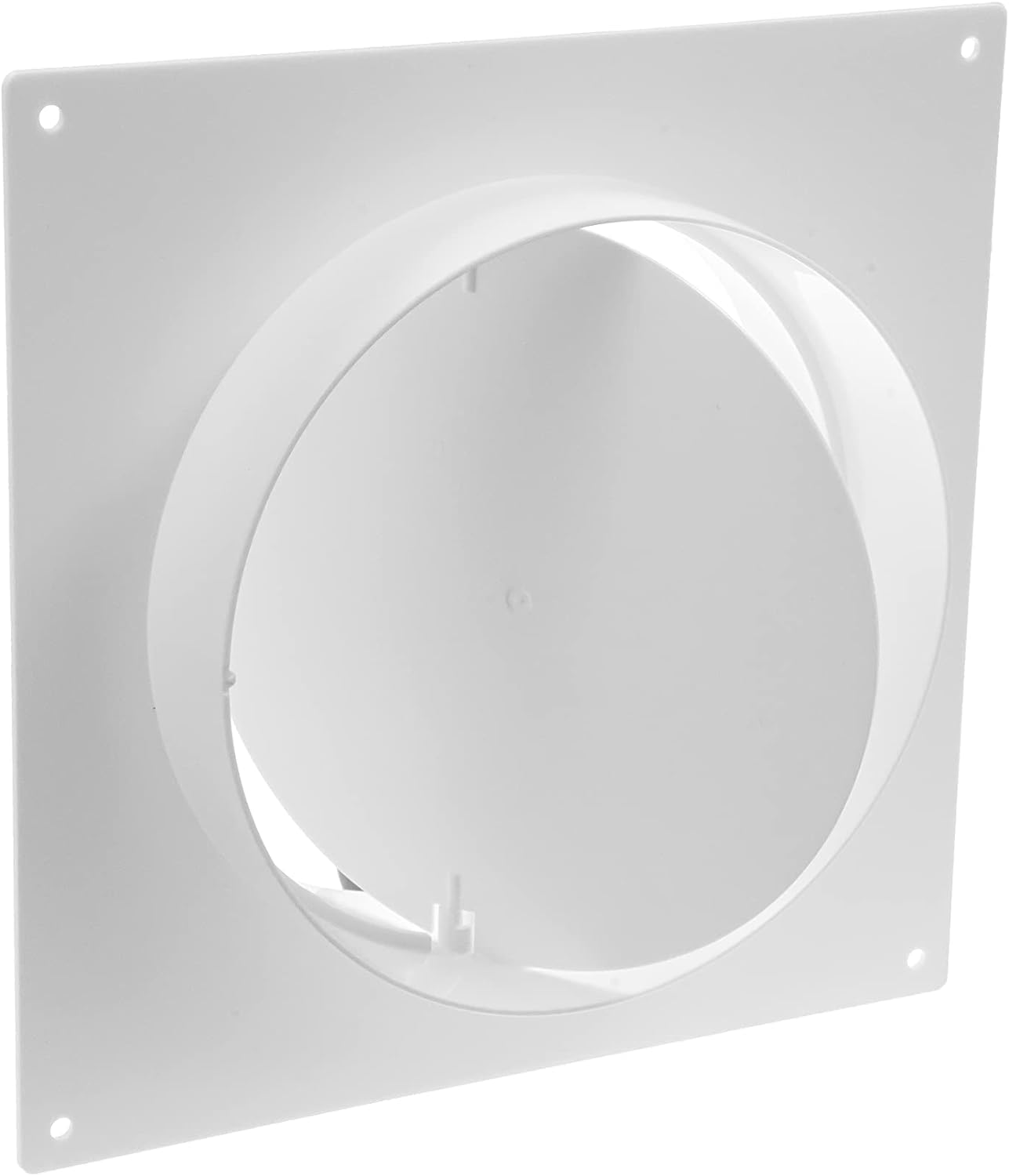 Photo 1 of 5" Inch Duct Connector Flange with Backdraft Damper - Plastic Straight Pipe Flange for Heating Cooling - Inlet Outlet Ventilation System - Ducting Coupling Wall Plate - Assembly Joint (125mm)