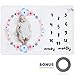 Baby Milestone Blanket in Premium Fleece - Extra Large 60 x 40 - with Bonus Milestone Frame, Newborn Photography Props for Girl or Boy - Weekly & Monthly Infant Growth Blanket