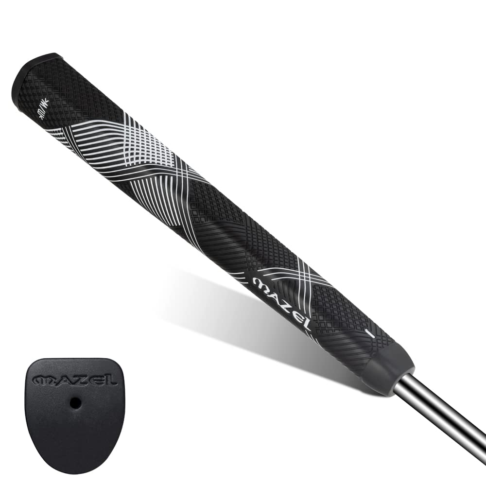 MAZEL Ultra Light Golf Putter Grip for Men, Non-Slip Pattern, Comfortable Feel and Excellent Push for Golfer (Black)