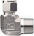 Parker A-Lok 4MSEL4N-316 316 Stainless Steel Compression Tube Fitting, 90 Degree Elbow, 1/4