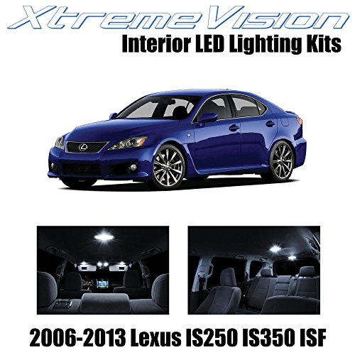 Click Here to See More Images XtremeVision Lexus IS250 IS350 ISF 2006-2013 (14 Pieces) Pure White Premium Interior LED Kit Package + Installation Tool Tool