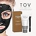 TOV LABS​ ​Activated Coconut Charcoal + Vitamin E Peel-Off Mask, Vegan, (3.4 oz/100 mL) with BONUS wood/silicone applicator