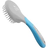 Harrison Howard Horse Mane and Tail Brush, Professional Grooming Brush | Equestrian Detangler for Horse's Day-to-Day Management, Non-Slip Arc Handle, for Tangled-up Knots &amp; Loose Hair Light Blue