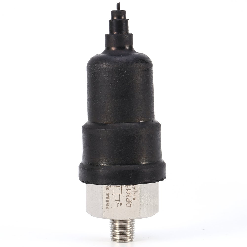 Jectse QPM11-NC Air Pressure Switch, 1/8" 220V/48V 0.1-1.0 MPa Diaphragm Type Adjustable Pneumatic Pressure Control Contact Normally Closed Thread External Thread Nozzle