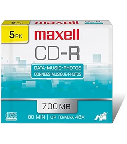 Amazon.com: MXLCDR8010PK - Maxell 80MIN 10PK 700MB CDR | Noise