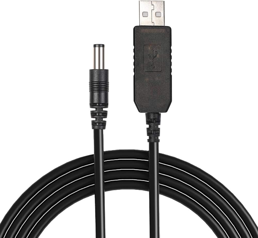 URAQT 5V to 12V USB DC Hollow Plug Cable for Router Vacuum Camera Monitor 1M