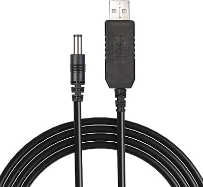 URAQT 5V to 12V USB DC Hollow Plug Cable for Router Vacuum Camera Monitor 1M