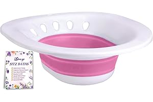 Yoni Steam Seat, Sitz Bath for Toilet, Expandable Basin for Perineal Soaking and V Steaming, Sitz Bath Seat for Hemorrhoids a