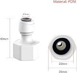 Qrity 1/4 to 1/2 Inch Water Filter Quick Fitting Connector view 4