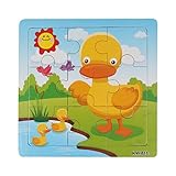 Duck Puzzles Toys ，BeautyVan Wooden Duck Jigsaw Toys Intelligence Education And Learning Puzzles Toys
