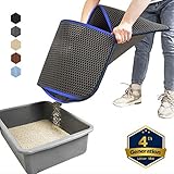 WePet Cat Litter Mat, Litter Trapping Mat, 30 x 25” Large Size, Honeycomb Double Layer Design, No Phthalate, Water Urine Proof, Easy Clean, Scatter Control, Litter Catcher Locker, Kitty Litter Box Rug