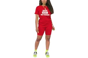 PINSV Women's 2 Piece Outfits Summer Printing Bodycon Short Pants Workout Sets