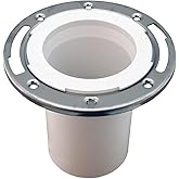 3 X 4 PVC Closet Flange W/SS Ring Less Knockout