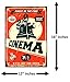 UNiQ Designs CINEMA Media Room Decor Tin Signs Theater Sign - Movie Room Decor Accessories - Film Decor - Cinema Decor - Home Movie Theater Decor - Movie Reel Wall Decor - Vintage Movie Decor 16x12