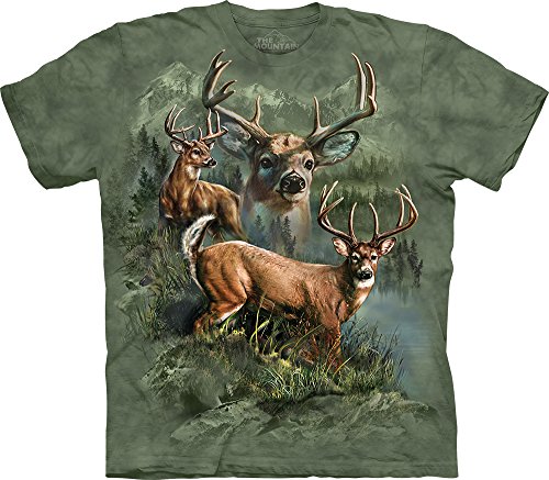 The mountain men s deer collage t-shirt, green, x-large