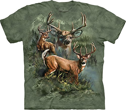 The Mountain Men's Deer Collage T-Shirt, Green, Large