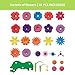 HoToy Kids Toys Flower Building Toy Set, Garden Building Blocks Playset for Girls Boys, 46 PCS with 11 Colors Educational Toys Creative for Decoration and Play Ages 3 & Up