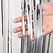 BLUE PANDA Silver Foil Fringe Curtains - Metallic Tinsel Backdrop for Party Decorations (3 x 8 ft, 2 Pack)