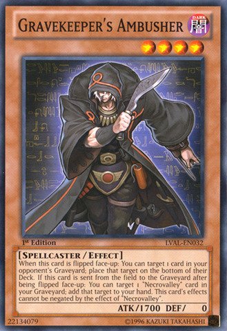 Yu-Gi-Oh! - Gravekeeper's Ambusher (LVAL-EN032) - Legacy of the Valiant - 1st Edition - Common