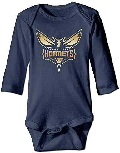 Hornets Primary Gold Logo Kids Baby Girls Romper Jumpsuit Navy