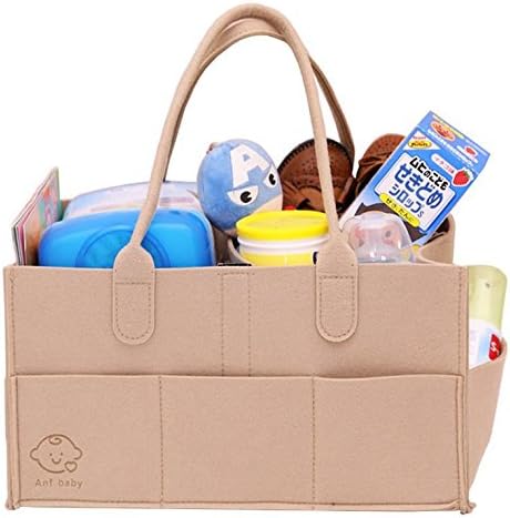 Baby Diaper Caddy - Premium Diaper Storage Portable Car Organizing and Nursery Bag. Unisex Stackable Bin For Kids