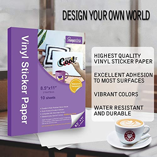 Premium Printable Vinyl Sticker Paper Waterproof Translucent Decal