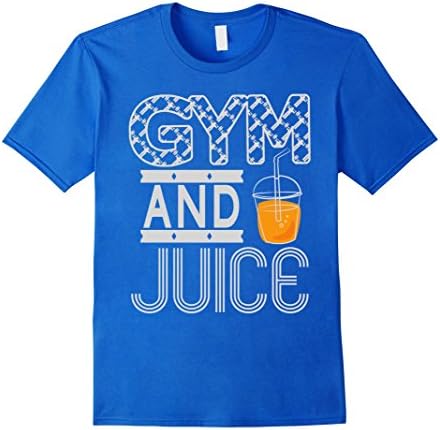 Mens Gym and Juice Funny Fitness Motivation T-Shirt Medium Royal Blue