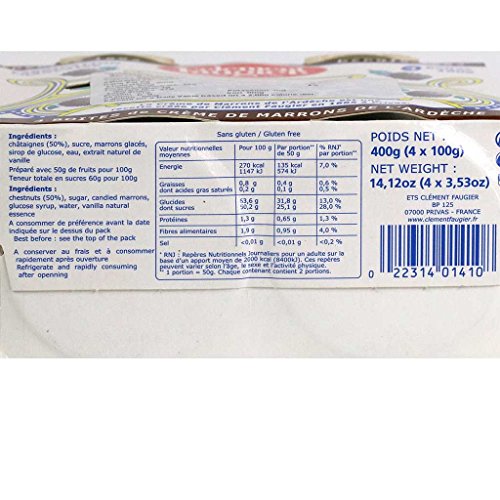 Clement Faugier - Gourmet Chestnut Spread from France, 4-PACK