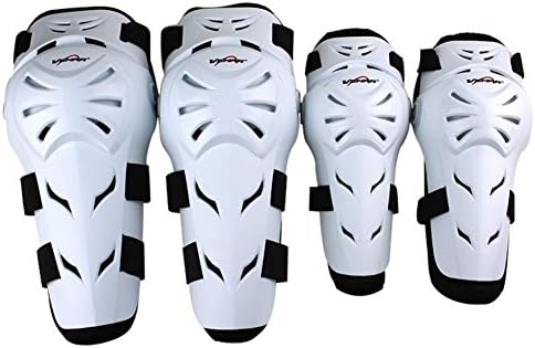Runworld 4 pcs Motorcycle Motocross Cycling Elbow and Knee Pads Protection Shin Guards Body Armor Set Protective Gear For Adults