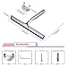 E-PRANCE Shower Window Squeegee, Deluxe Stainless Steel Squeegee for Bathroom Mirror Wiper, Window Glass Cleaning, Longer Handle with Stripes for Easy Grip (A)