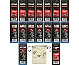 Zippo 8 Flint Dispensers (48 Flints) & 8 Wicks Lighter Replacement Set Co-Pack Pack | 17 Piece Bundle + Pouch