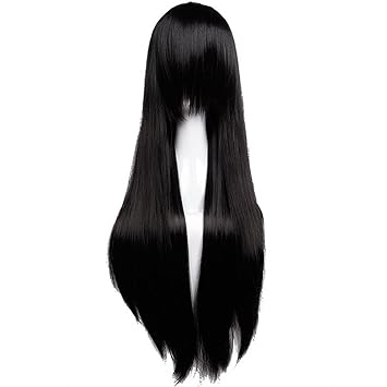 Us Fashion Lady Eshop 32 Inches Black 32 Long Straight Wig