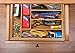 Utopia Kitchen Bamboo Expandable Cutlery Tray - Silverware & Utensils Organizer - 8 Compartment