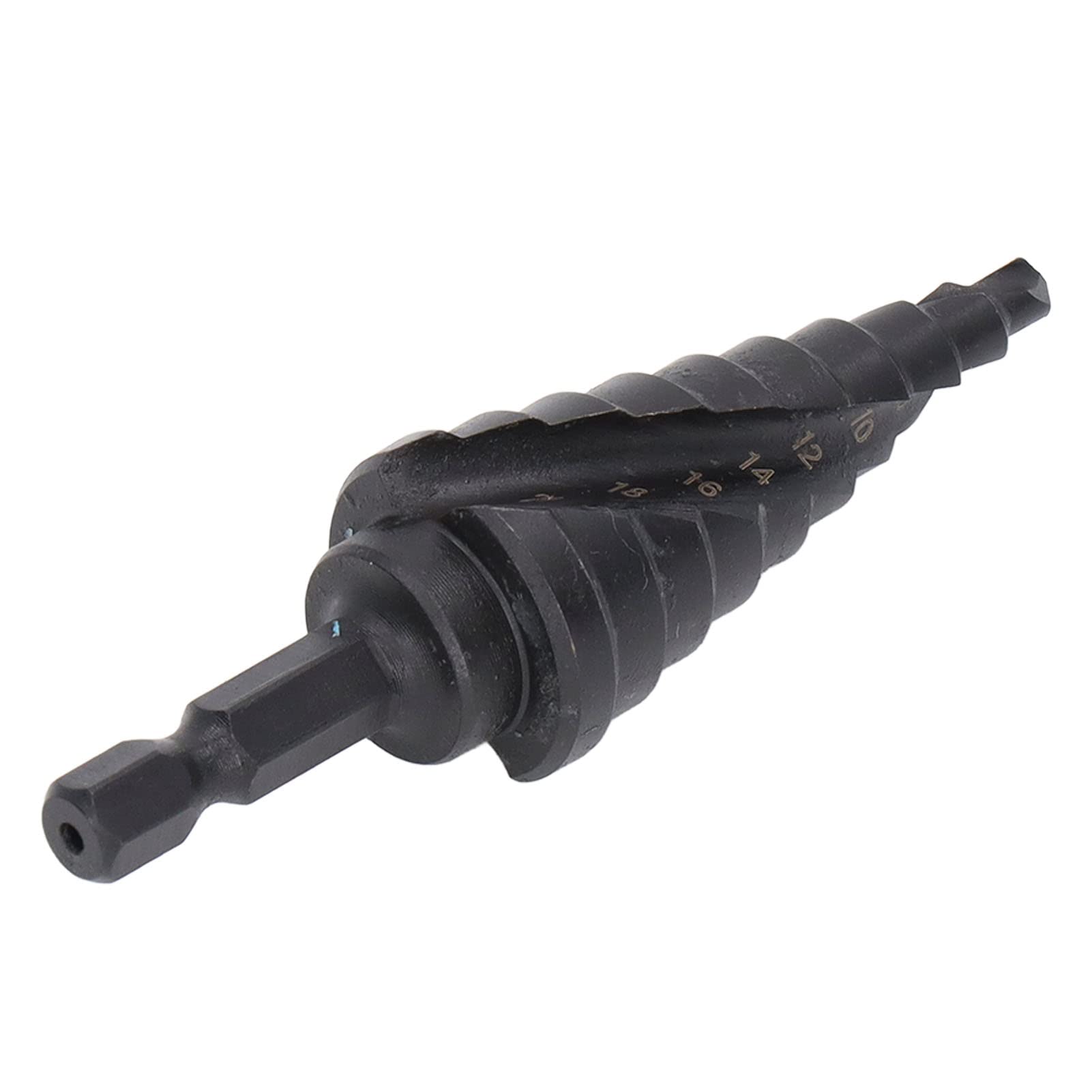 Naroote 1 Count Step Drill Bit for Metal, HSS Spiral Groove Cone Drill Bit, 3.07 Inches, Hex Shank, Finish