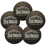 Rubber Jar Opener Grippers - Set of 5 Thick Multi Purpose Jar Gripper Pads Made in The USA - Open Jars and Bottles Easy - Great for Weak or Arthritic Hands