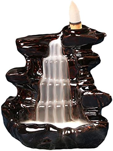 Ceramic Backflow Incense Burner Incense Sandalwood Incense Burner Creative Incense Smoke Tower Aroma Furnace (Mountains and Rivers)