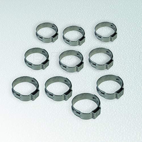Pexflow PXKT-CR1234 Pex Cinch Clamps - 100 pcs of 1/2 Inch + 50 pcs of 3/4 Inch Stainless Steel Cinch Oetiker Corrosion-Resistant Clamps for Radiant Heating, Domestic Water & Other Plumbing Application