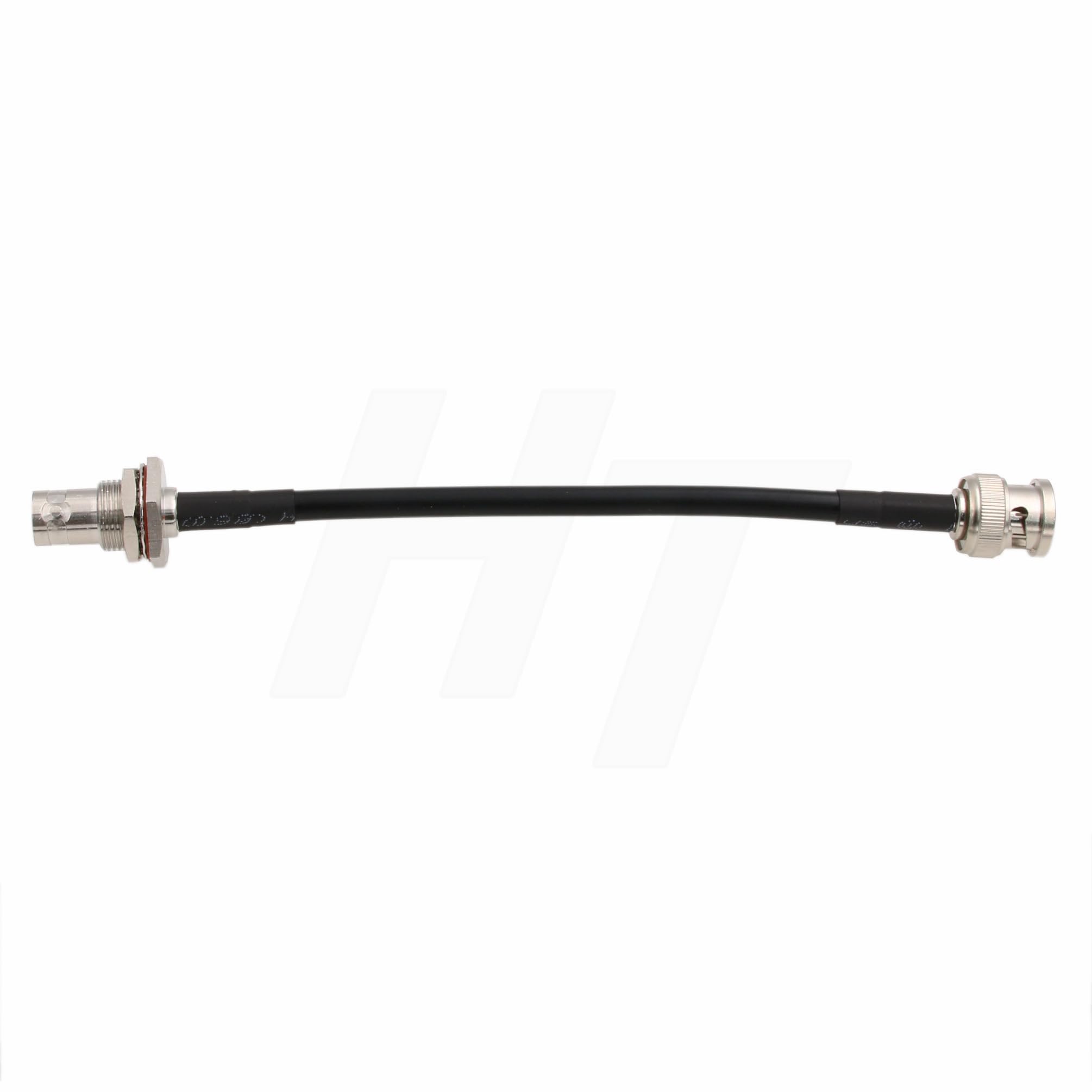 HangTon 6G SDI RF Coax 50 Ohm Cable BNC Male to BNC Female Bulkhead Mount, Double Shielded Low Loss RG223 for Camera Monitor Video Antenna GPS Radio 15cm