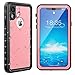 SPIDERCASE iPhone XR Waterproof Case, Upgraded Version with Clear Sound, Built-in Screen Protector Dustproof Snowproof Shockproof IP68 Waterproof Case for iPhone XR 2018 Released 6.1 inch (Pink)