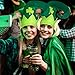Festive Felt St. Patrick's Day Leprechaun Elf Party Hat, Green/Beige, One Size, 13