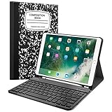 Fintie Keyboard Case for iPad Air 3rd Gen 10.5" 2019 / iPad Pro 10.5" 2017 - SlimShell Stand Protective Cover w/Magnetically Detachable Wireless Bluetooth Keyboard and Pencil Holder, Composition Book