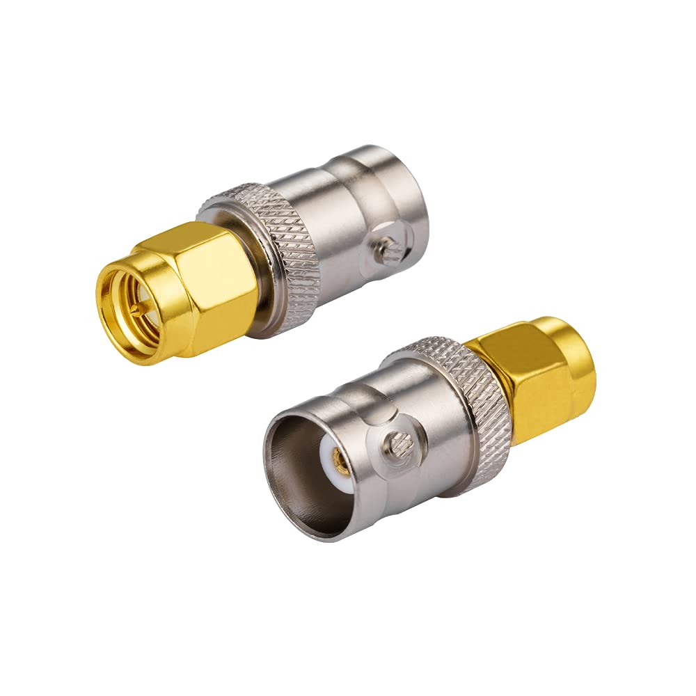Vecys SMA to BNC RF Adapters Connection SMA Male to BNC Female Adapter for SDR Amateur Radio Handheld Radio Electronics WLAN Wireless Camera Scanner Two Way Radios