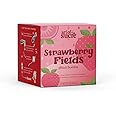 Art of Sucre Strawberry Fields Cotton Drink Candy Glitter Bombs, Edible Glitter, Drop into Drinks, 4 Pieces